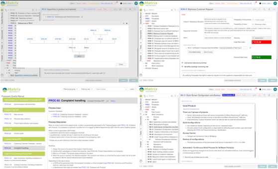 screenshot of Matrix Requirements